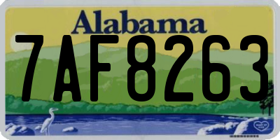 AL license plate 7AF8263