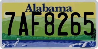 AL license plate 7AF8265