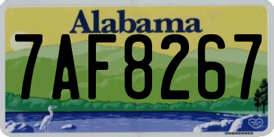 AL license plate 7AF8267