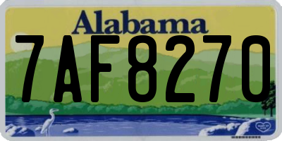 AL license plate 7AF8270