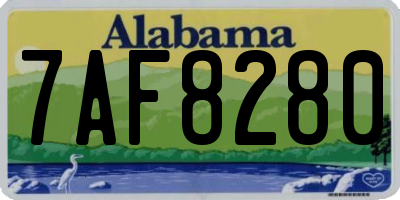 AL license plate 7AF8280