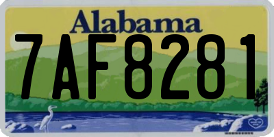 AL license plate 7AF8281