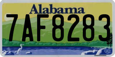 AL license plate 7AF8283