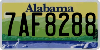 AL license plate 7AF8288