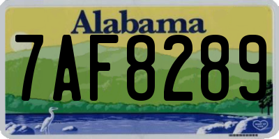 AL license plate 7AF8289