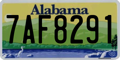 AL license plate 7AF8291