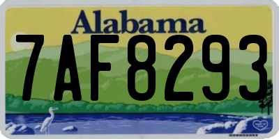 AL license plate 7AF8293