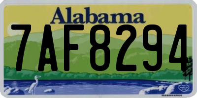 AL license plate 7AF8294