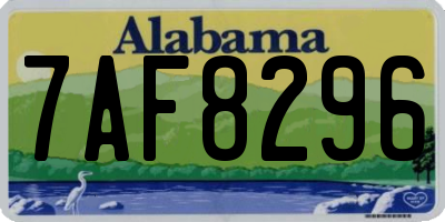AL license plate 7AF8296