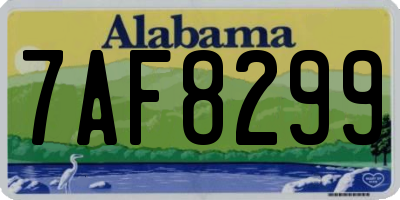 AL license plate 7AF8299