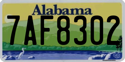 AL license plate 7AF8302