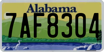 AL license plate 7AF8304