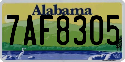 AL license plate 7AF8305