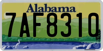 AL license plate 7AF8310