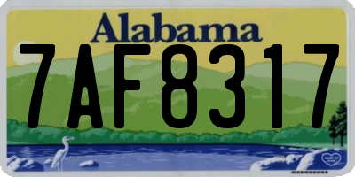 AL license plate 7AF8317