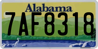 AL license plate 7AF8318