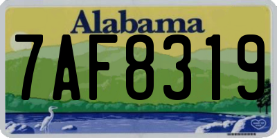 AL license plate 7AF8319