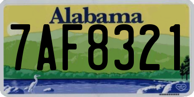 AL license plate 7AF8321