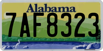 AL license plate 7AF8323