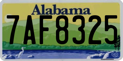 AL license plate 7AF8325