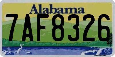AL license plate 7AF8326