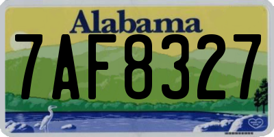 AL license plate 7AF8327