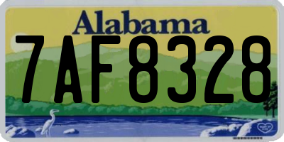 AL license plate 7AF8328