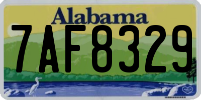 AL license plate 7AF8329