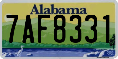 AL license plate 7AF8331