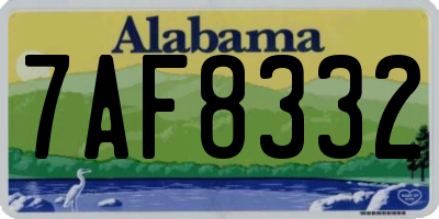 AL license plate 7AF8332