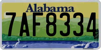 AL license plate 7AF8334