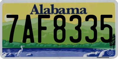 AL license plate 7AF8335