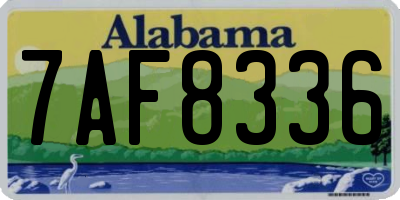 AL license plate 7AF8336