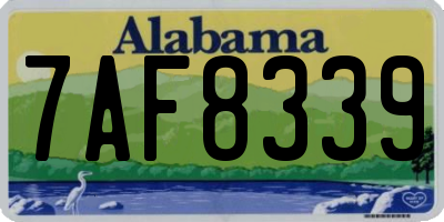 AL license plate 7AF8339
