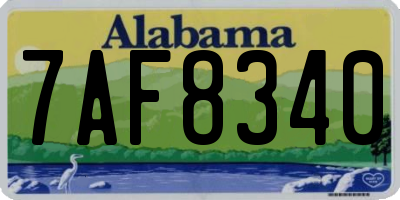AL license plate 7AF8340
