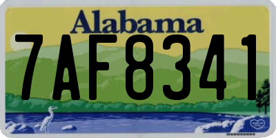 AL license plate 7AF8341