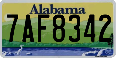 AL license plate 7AF8342
