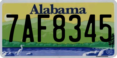 AL license plate 7AF8345
