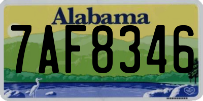 AL license plate 7AF8346