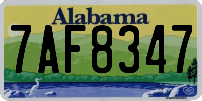 AL license plate 7AF8347