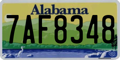 AL license plate 7AF8348