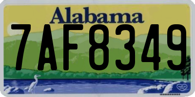AL license plate 7AF8349