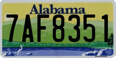 AL license plate 7AF8351