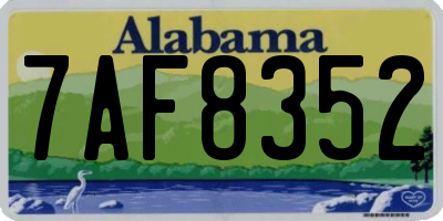 AL license plate 7AF8352