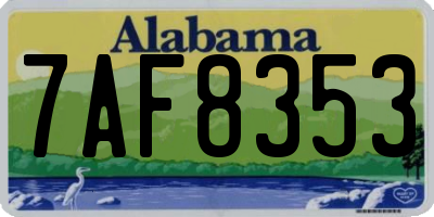 AL license plate 7AF8353