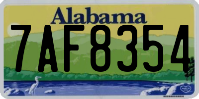 AL license plate 7AF8354