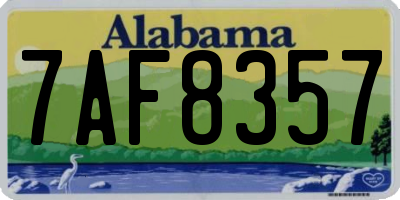 AL license plate 7AF8357