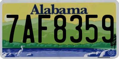 AL license plate 7AF8359