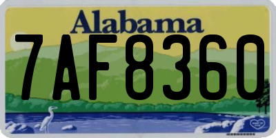 AL license plate 7AF8360