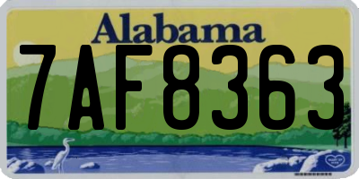 AL license plate 7AF8363